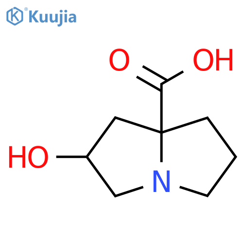 2-hydroxy-hexahydro-1H-pyrrolizine-7a-carboxylic acid structure