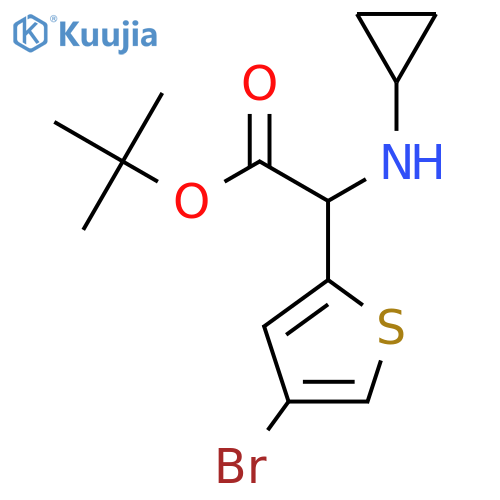 Tert-butyl 2-(4-bromothiophen-2-yl)-2-(cyclopropylamino)acetate structure