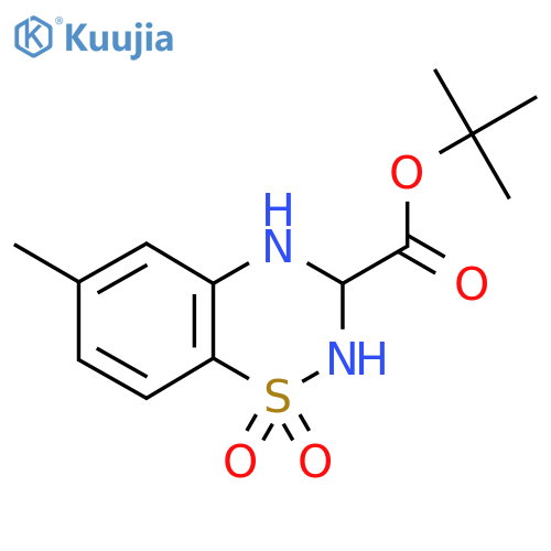 tert-butyl 6-methyl-1,1-dioxo-3,4-dihydro-2H-1lambda6,2,4-benzothiadiazine-3-carboxylate structure