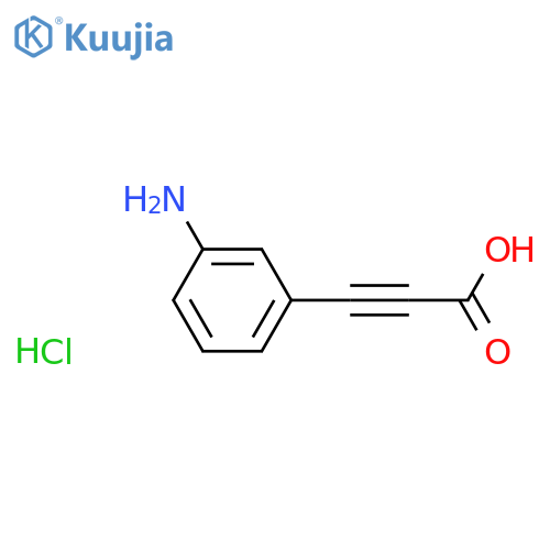 3-(3-Aminophenyl)prop-2-ynoic acid hydrochloride structure