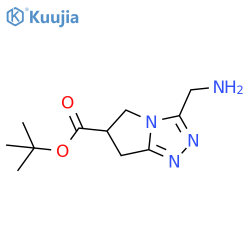 tert-butyl 3-(aminomethyl)-5H,6H,7H-pyrrolo2,1-c1,2,4triazole-6-carboxylate structure