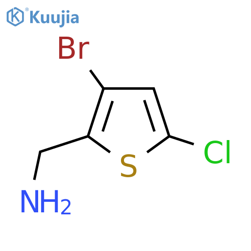 (3-Bromo-5-chlorothiophen-2-yl)methanamine structure