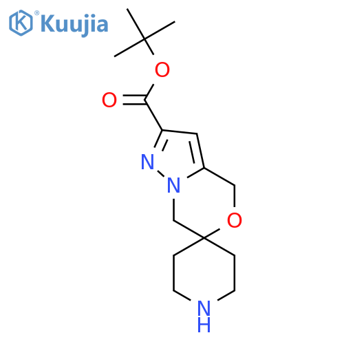 tert-butyl 4',7'-dihydrospiropiperidine-4,6'-pyrazolo3,2-c1,4oxazine-2'-carboxylate structure