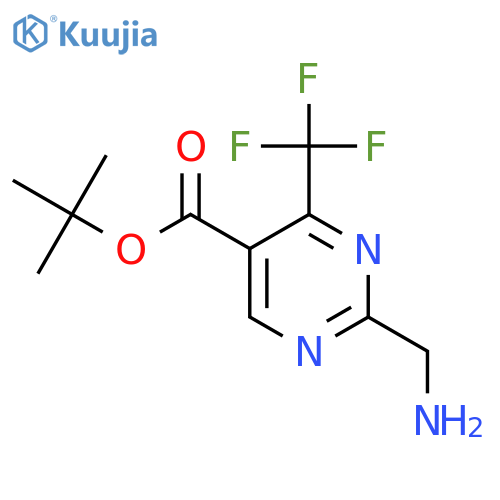 Tert-butyl 2-(aminomethyl)-4-(trifluoromethyl)pyrimidine-5-carboxylate structure