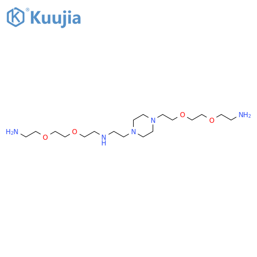 {2-2-(2-aminoethoxy)ethoxyethyl}2-(4-{2-2-(2-aminoethoxy)ethoxyethyl}piperazin-1-yl)ethylamine structure