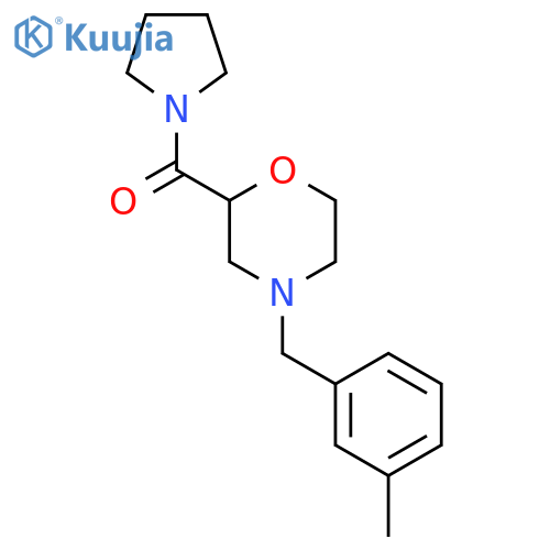 4-[(3-Methylphenyl)methyl]-2-(pyrrolidine-1-carbonyl)morpholine structure