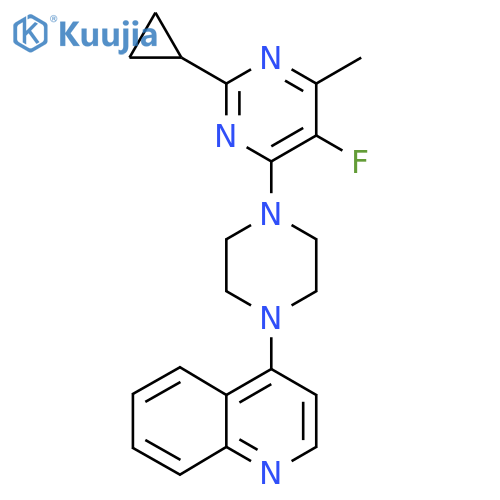 4-[4-(2-Cyclopropyl-5-fluoro-6-methylpyrimidin-4-yl)piperazin-1-yl]quinoline structure