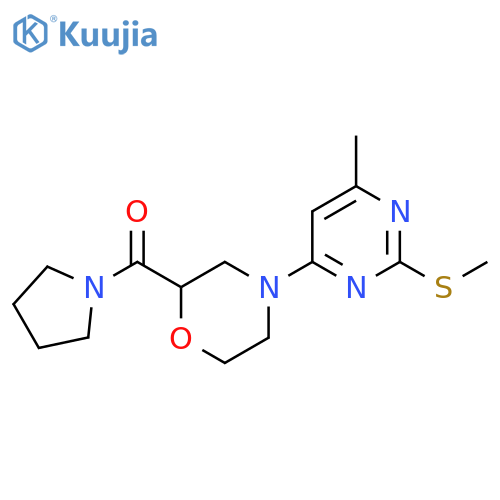 4-[6-Methyl-2-(methylsulfanyl)pyrimidin-4-yl]-2-(pyrrolidine-1-carbonyl)morpholine structure