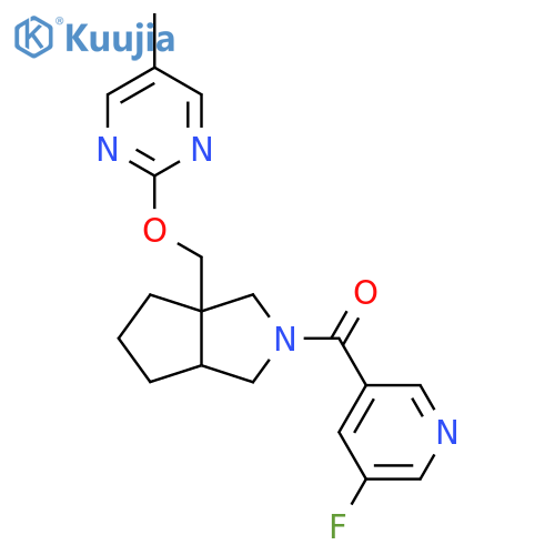 2-{[2-(5-Fluoropyridine-3-carbonyl)-octahydrocyclopenta[c]pyrrol-3a-yl]methoxy}-5-methylpyrimidine structure