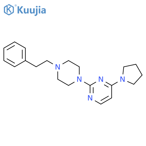 2-[4-(2-phenylethyl)piperazin-1-yl]-4-(pyrrolidin-1-yl)pyrimidine structure