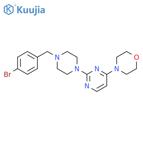 4-(2-{4-[(4-bromophenyl)methyl]piperazin-1-yl}pyrimidin-4-yl)morpholine structure