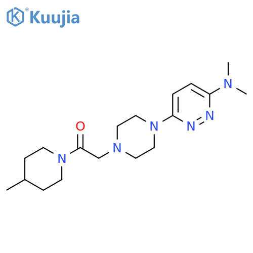 2-{4-[6-(Dimethylamino)pyridazin-3-yl]piperazin-1-yl}-1-(4-methylpiperidin-1-yl)ethan-1-one structure
