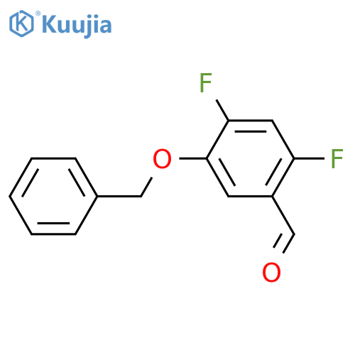 Benzaldehyde, 2,4-difluoro-5-(phenylmethoxy)- structure