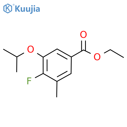 Benzoic acid, 4-fluoro-3-methyl-5-(1-methylethoxy)-, ethyl ester structure