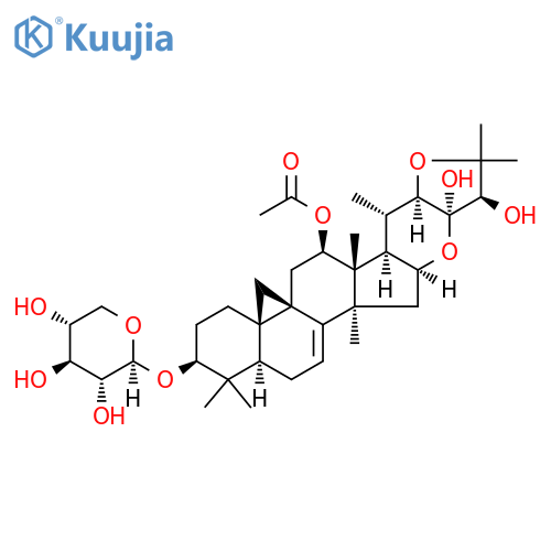 (2S,4aR,5aS,7R,7aR,7bR,8S,8aR,11R,11aR,12aS,13aS,15aR)-11,11a-dihydroxy-1,1,7a,8,10,10,13a-heptamethyl-2-(beta-D-xylopyranosyloxy)-1,2,3,4,6,7,7a,7b,8,8a,10,11,11a,12a,13,13a,15,15a-octadecahydrocyclopropa[1',8a']naphtho[2',1':4,5]indeno[2,1-b]furo[2,3-e] structure