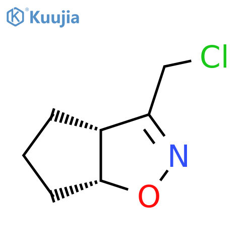 rac-(3aR,6aR)-3-(chloromethyl)-3aH,4H,5H,6H,6aH-cyclopenta[d][1,2]oxazole structure