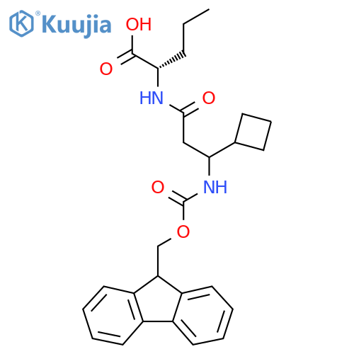 (2S)-2-3-cyclobutyl-3-({(9H-fluoren-9-yl)methoxycarbonyl}amino)propanamidopentanoic acid structure