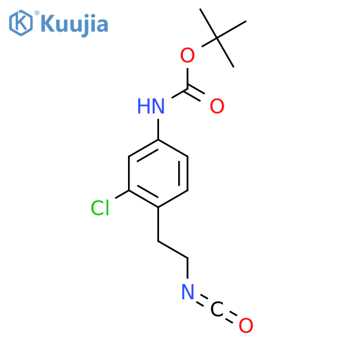 tert-butyl N-3-chloro-4-(2-isocyanatoethyl)phenylcarbamate structure