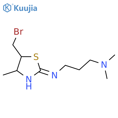 5-(bromomethyl)-N-3-(dimethylamino)propyl-4-methyl-4,5-dihydro-1,3-thiazol-2-amine structure