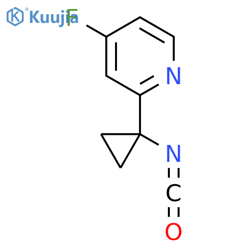 4-fluoro-2-(1-isocyanatocyclopropyl)pyridine structure