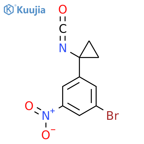 1-bromo-3-(1-isocyanatocyclopropyl)-5-nitrobenzene structure