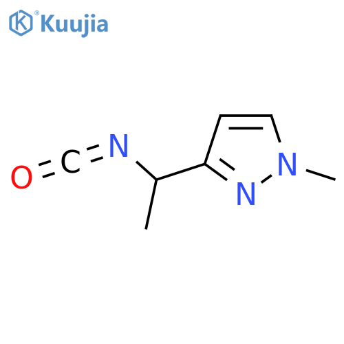 3-(1-isocyanatoethyl)-1-methyl-1H-pyrazole structure