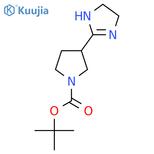 tert-butyl 3-(4,5-dihydro-1H-imidazol-2-yl)pyrrolidine-1-carboxylate structure