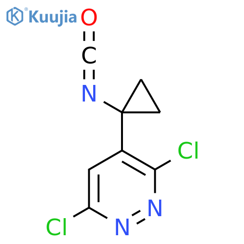 3,6-dichloro-4-(1-isocyanatocyclopropyl)pyridazine structure