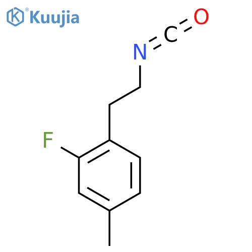 2-Fluoro-1-(2-isocyanatoethyl)-4-methylbenzene structure