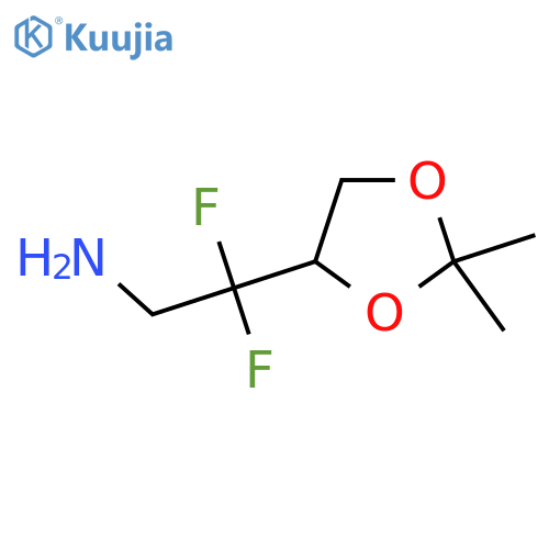 2-(2,2-dimethyl-1,3-dioxolan-4-yl)-2,2-difluoroethan-1-amine structure