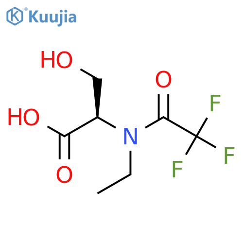 (2R)-2-(N-ethyl-2,2,2-trifluoroacetamido)-3-hydroxypropanoic acid structure