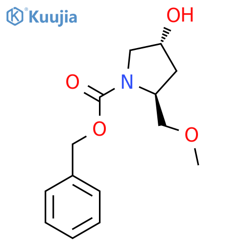 benzyl (2S,4R)-4-hydroxy-2-(methoxymethyl)pyrrolidine-1-carboxylate structure