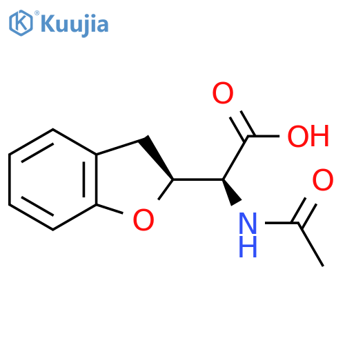 rac-(2R)-2-(2R)-2,3-dihydro-1-benzofuran-2-yl-2-acetamidoacetic acid structure