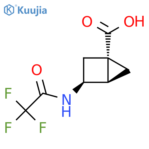 rac-(1R,3R,4S)-3-(trifluoroacetamido)bicyclo[2.1.0]pentane-1-carboxylic acid structure