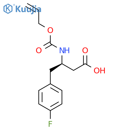 (3R)-4-(4-fluorophenyl)-3-{[(prop-2-en-1-yloxy)carbonyl]amino}butanoic acid structure