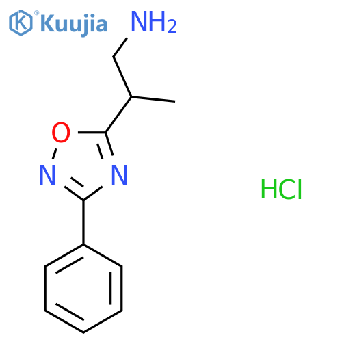 2-(3-Phenyl-1,2,4-oxadiazol-5-yl)propan-1-amine hydrochloride structure