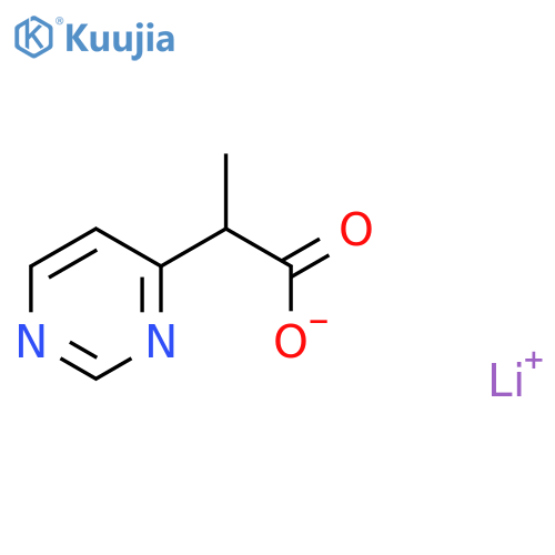 Lithium(1+) 2-(pyrimidin-4-yl)propanoate structure