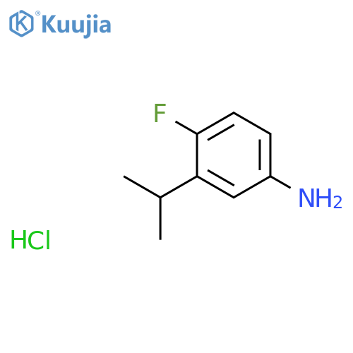 4-Fluoro-3-(propan-2-yl)aniline hydrochloride structure
