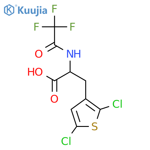 3-(2,5-Dichlorothiophen-3-yl)-2-(2,2,2-trifluoroacetamido)propanoic acid structure