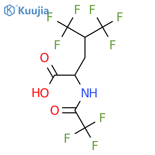 5,5,5-Trifluoro-2-(2,2,2-trifluoroacetamido)-4-(trifluoromethyl)pentanoic acid structure