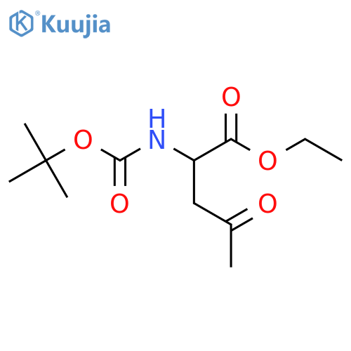 ethyl 2-{(tert-butoxy)carbonylamino}-4-oxopentanoate structure