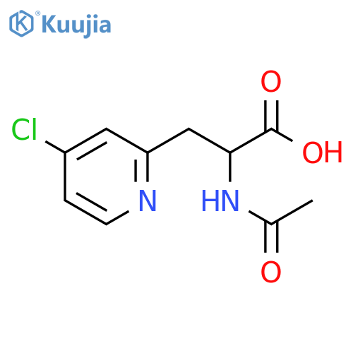 3-(4-Chloropyridin-2-yl)-2-acetamidopropanoic acid structure