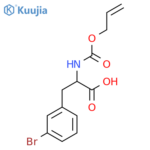 3-(3-bromophenyl)-2-{(prop-2-en-1-yloxy)carbonylamino}propanoic acid structure