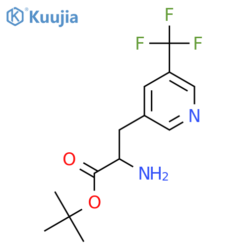 tert-butyl 2-amino-3-5-(trifluoromethyl)pyridin-3-ylpropanoate structure