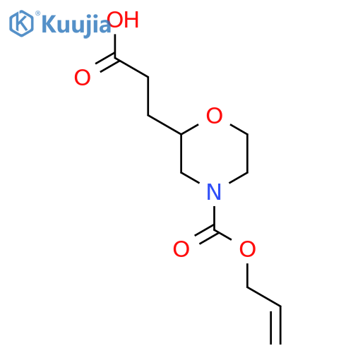 3-{4-(prop-2-en-1-yloxy)carbonylmorpholin-2-yl}propanoic acid structure