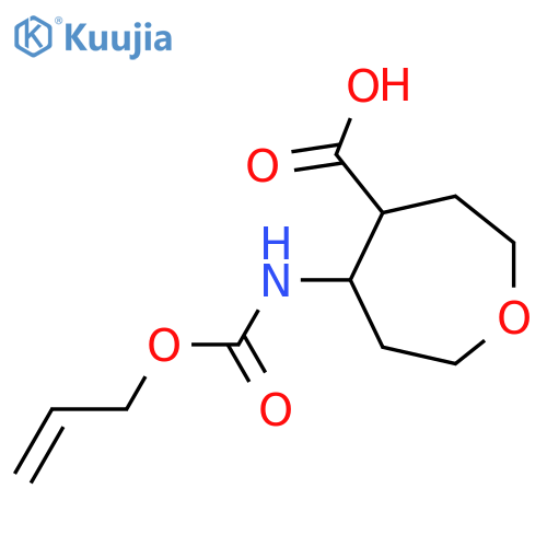 5-{(prop-2-en-1-yloxy)carbonylamino}oxepane-4-carboxylic acid structure