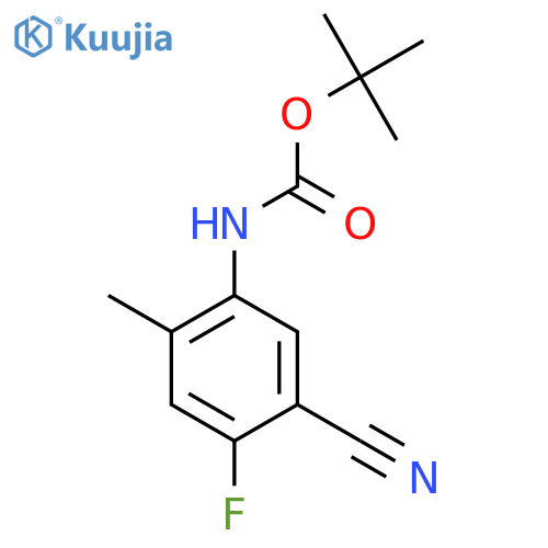tert-butyl N-(5-cyano-4-fluoro-2-methylphenyl)carbamate structure