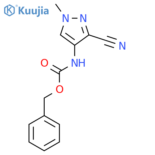 benzyl N-(3-cyano-1-methyl-1H-pyrazol-4-yl)carbamate structure