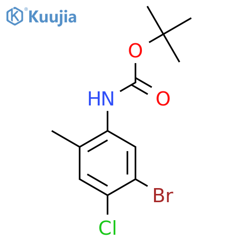 tert-butyl N-(5-bromo-4-chloro-2-methylphenyl)carbamate structure