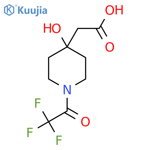 2-[4-Hydroxy-1-(trifluoroacetyl)piperidin-4-yl]acetic acid structure